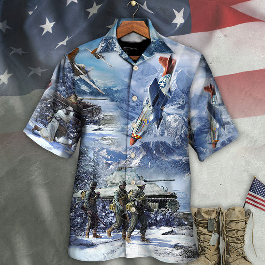 Veteran Only The Dead Have Seen The End Of War With Ice Snow Hawaiian Shirt | Hw3291