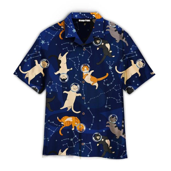 Space Cats Pattern Hawaii Shirt For Men Women Ha34754