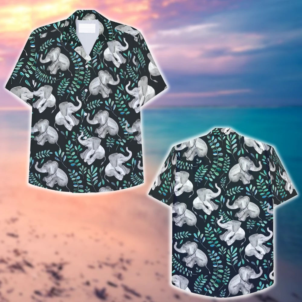 The Elephant Cute Hawaii Shirt Ha72170