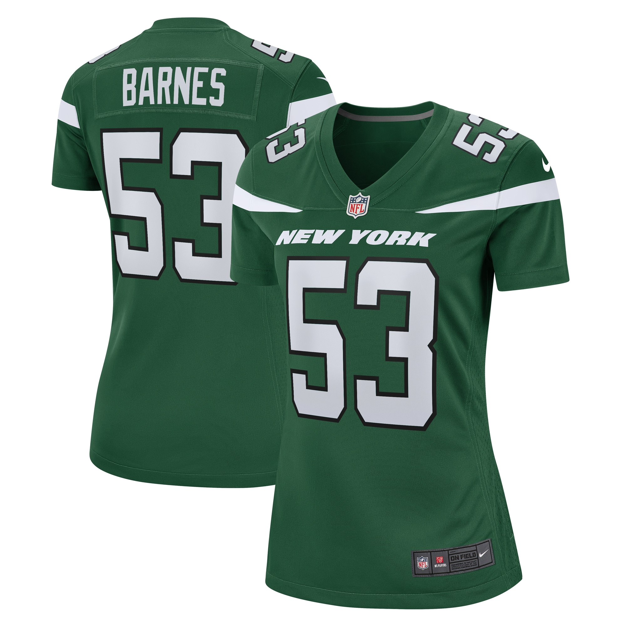 Zaire Barnes New York Jets Women's Game Jersey – Gotham Green