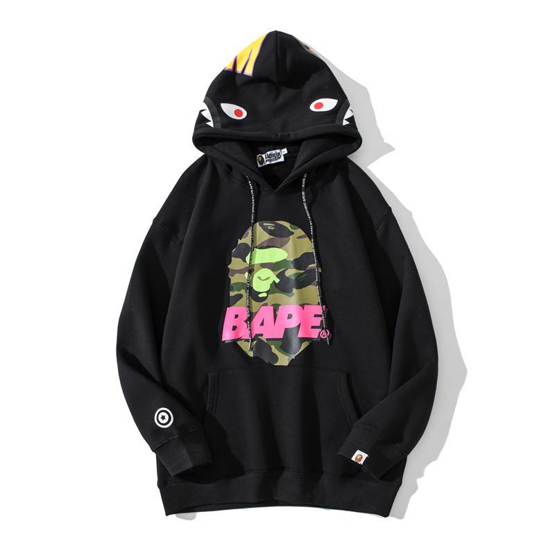 Bape Camo Shark Hoodie Black Hdcp6719