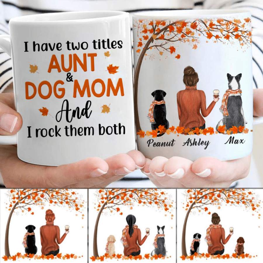 Fall Season Dog Mom Aunt Life Personalized AOP Mug