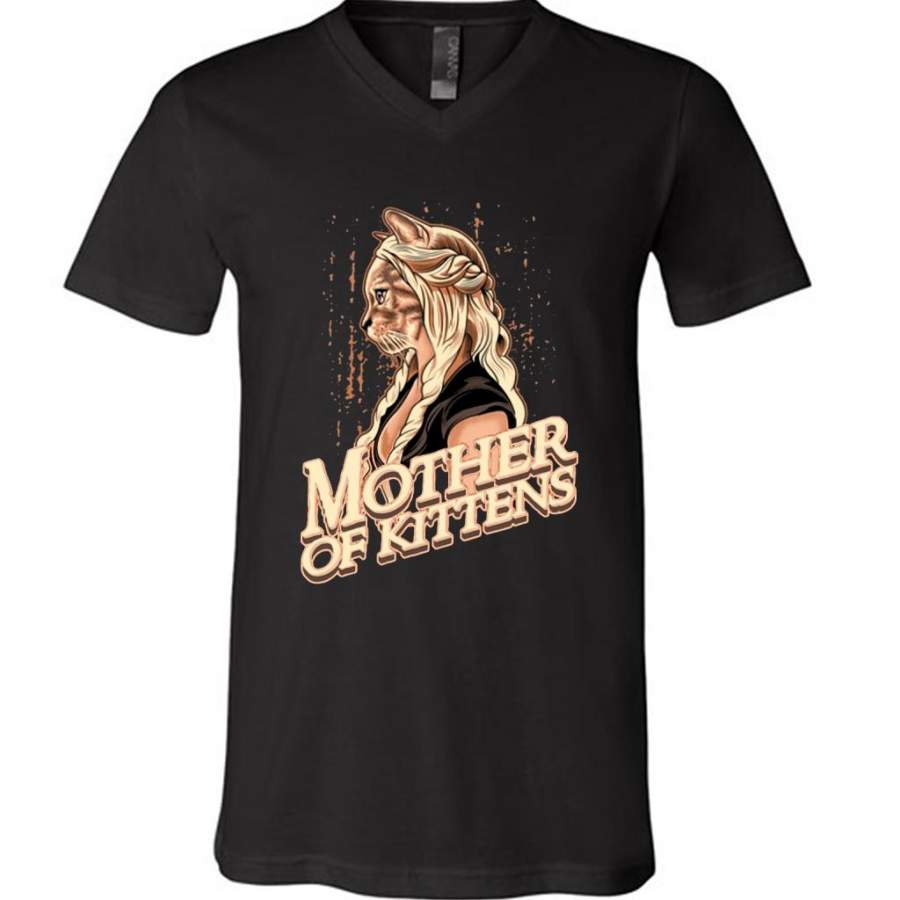 Mother Of Kittens – Canvas Unisex V-Neck Shirt