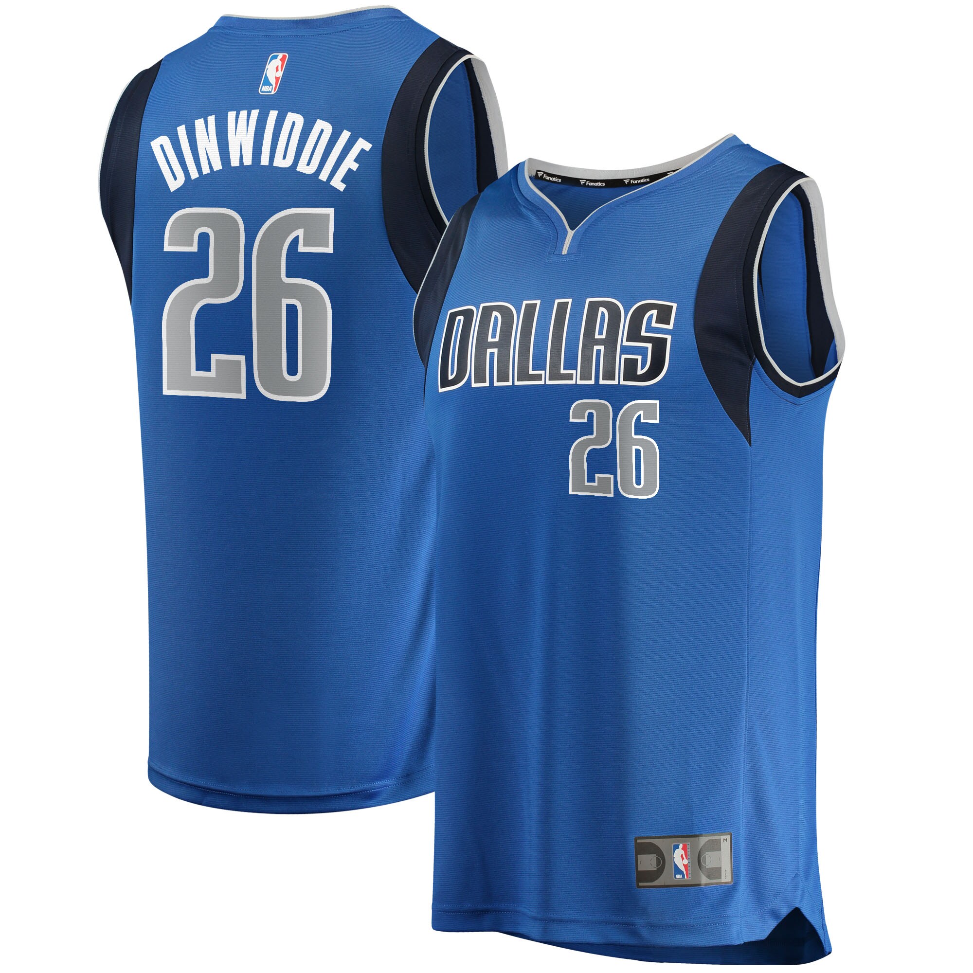 Spencer Dinwiddie Dallas Mavericks 2021/22 Fast Break Jersey – Icon Edition – Blue