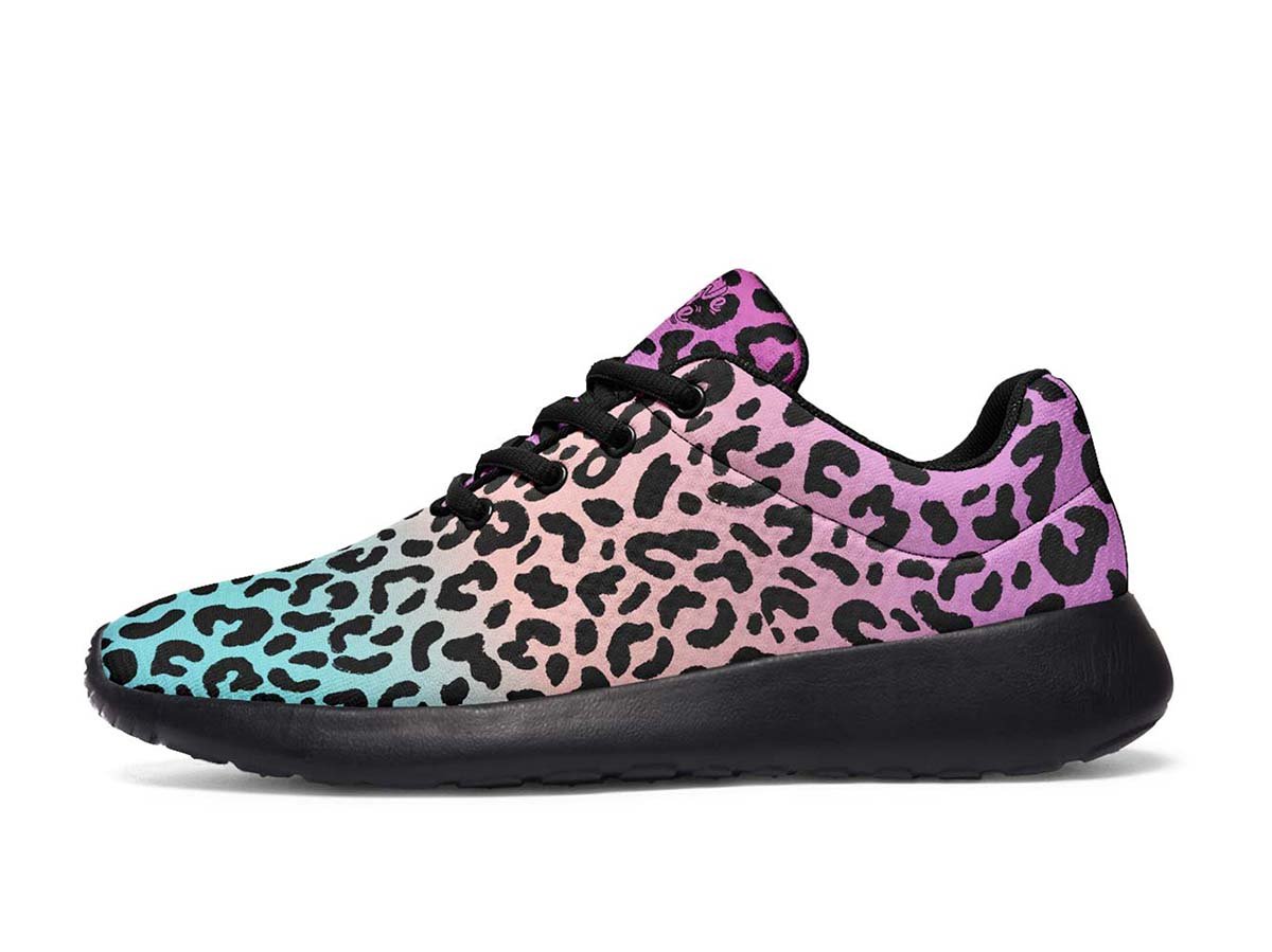 Gradient Leopard Pattern, Sneakers, Running Shoes, Custom Sneakers, Vegan Shoes, Men’S Shoes, Woman’S Shoes, Custom Printed, Abstractprint