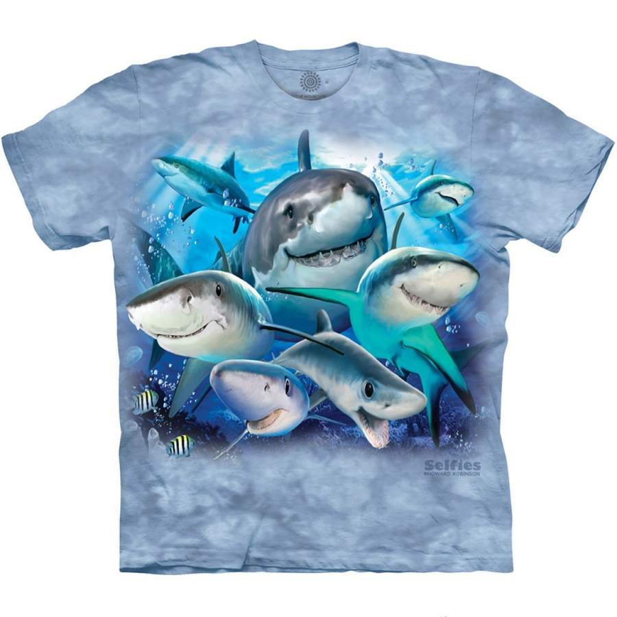 Sharks Selfie – Adult Unisex T-Shirt