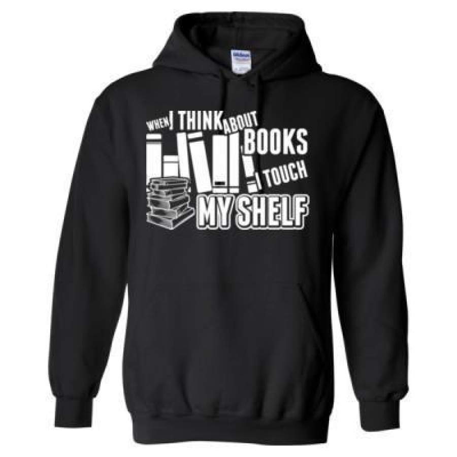 AGR When I Think About Books I Touch My Shelf – Heavy Blend™ Hooded Sweatshirt