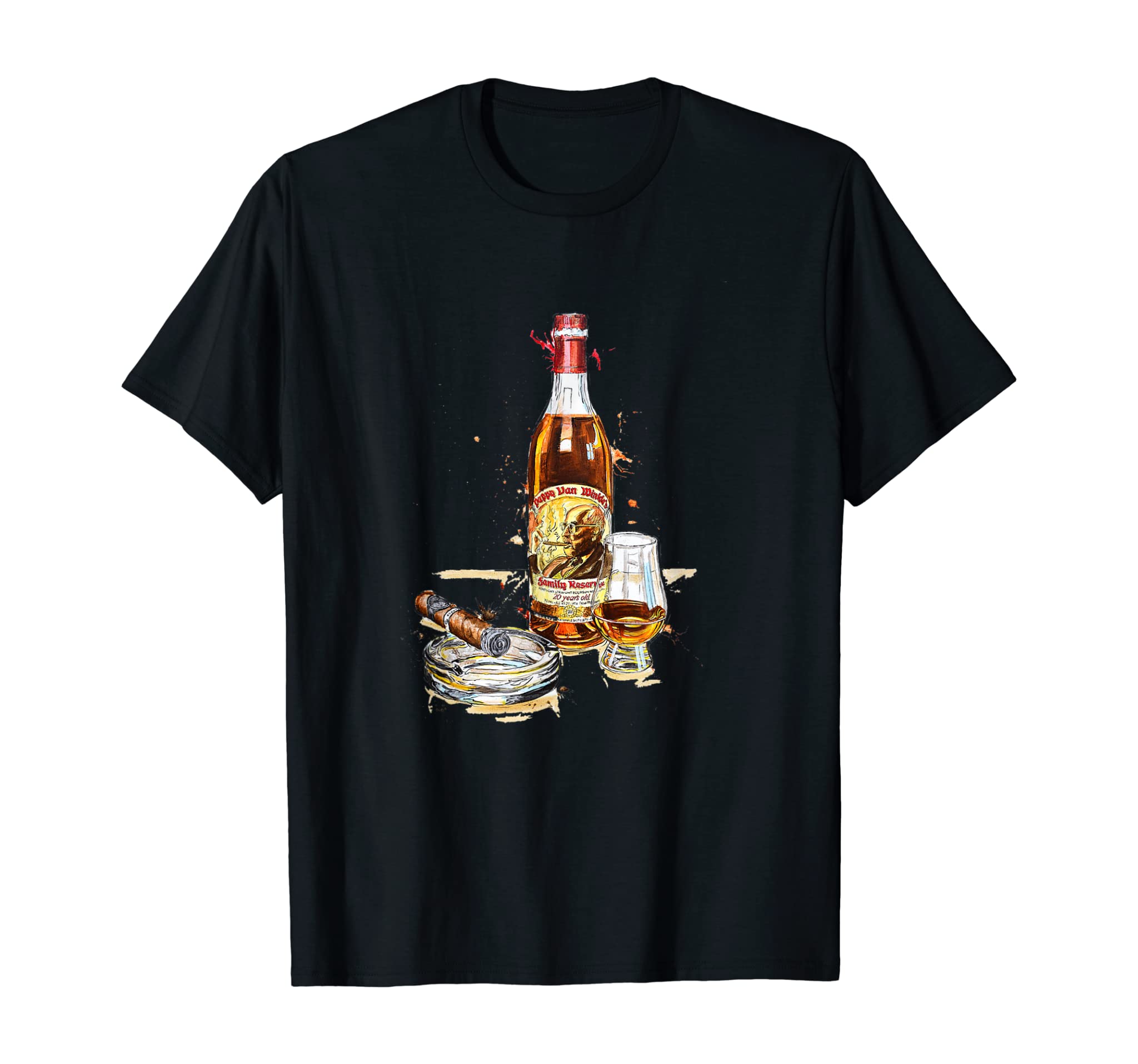 Pappy & Cigar Painting, Blantons, Buffalo Trace T-Shirt