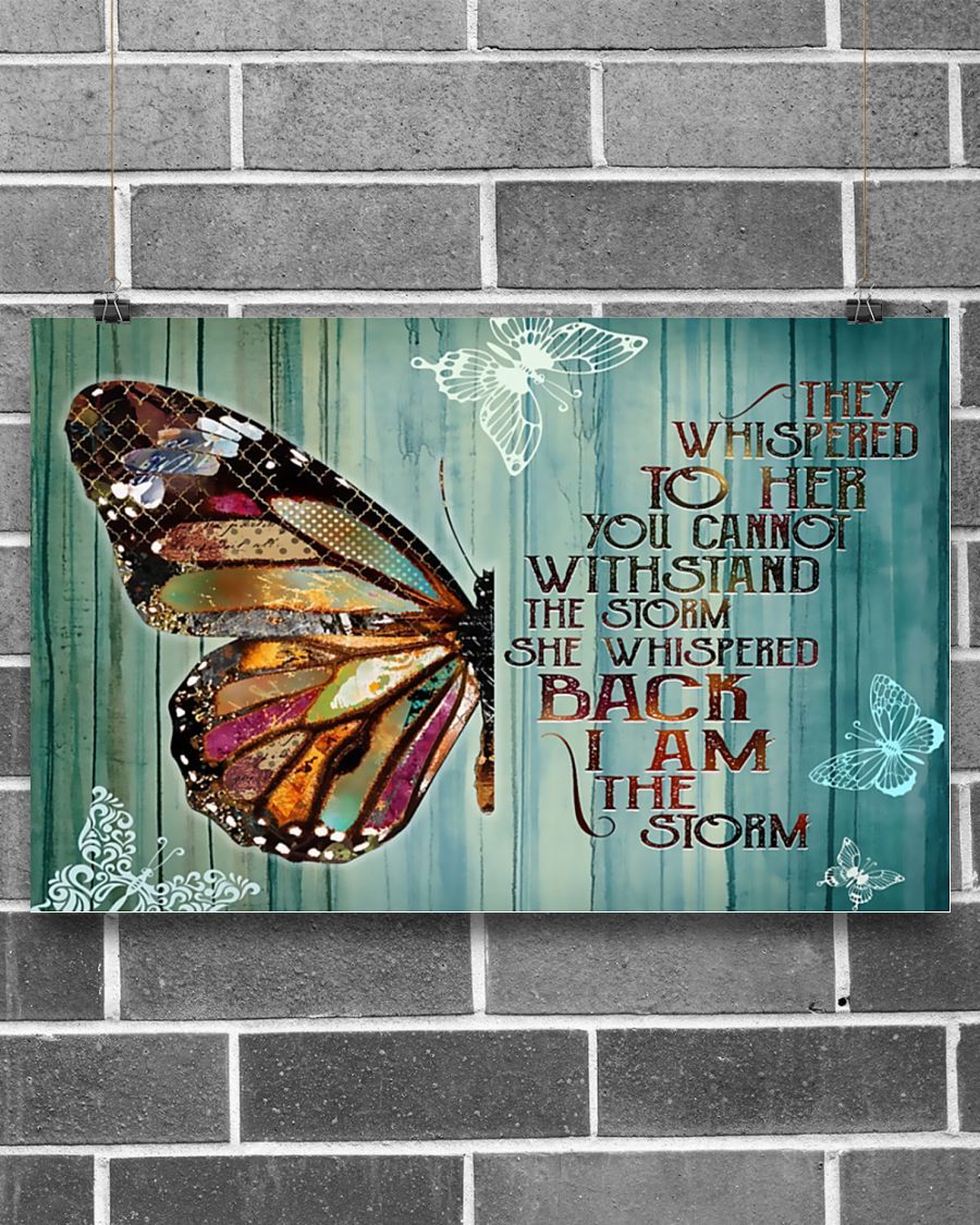 Butterfly I Am The Storm Horizontal Canvas And Poster | Wall Decor Visual Art