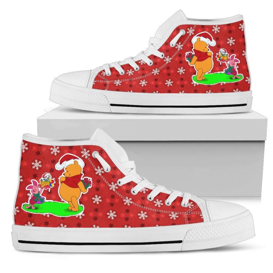 Winnie The Pooh Christmas High Top Shoes