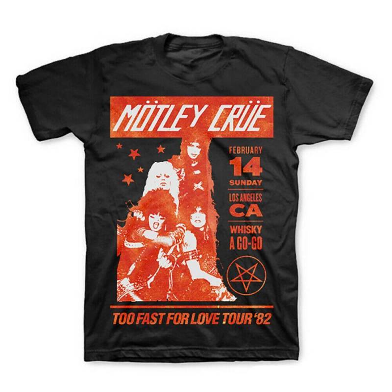 Motley Crue Whisky A Go-Go Vtg Tour Too Fast For Love T-Shirt