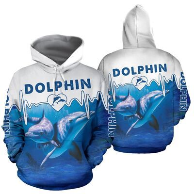 Dolphin 3D Hoodie Tshirt – Animal Ocean Gift For Men Women