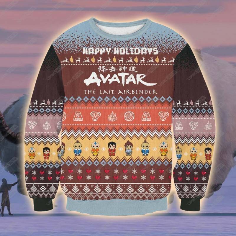 Avatar, The Last Airbender 2910 3D Print Ugly Christmas Sweatshirt