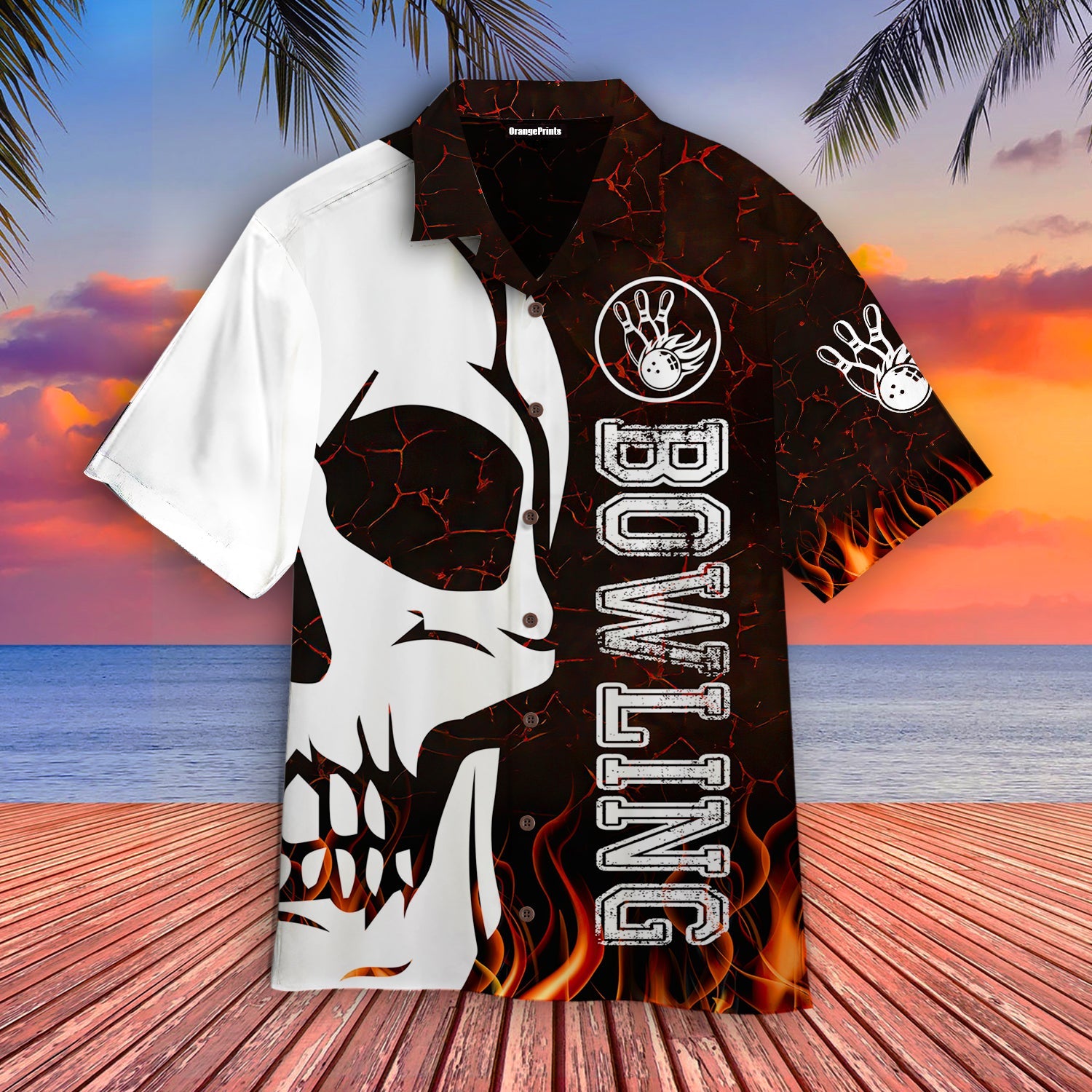 Bowling Skull Hawaii Shirt For Men Women Adult Ha51354