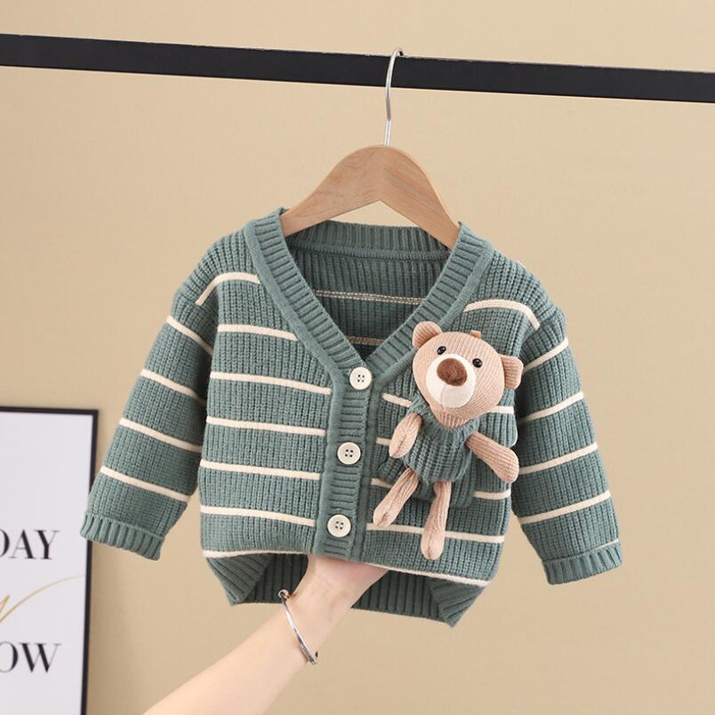 Baby Girls Boys Sweaters 1-4T Toddler Knitted Jacket Long Sleeve Single Breasted Bottoming Shirt Soft Comfortable Autumn Clothes alx