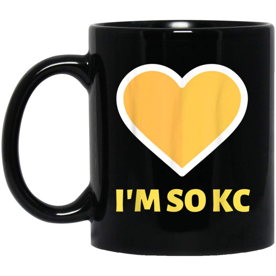 Kansas City Im So KC Love Football Heart Graphic Mug