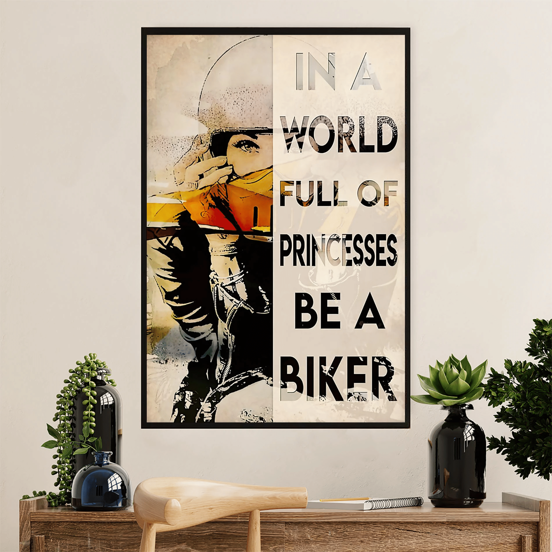 Biker Princess Home Decor Poster Canvas – Gift For Biker Evg82317