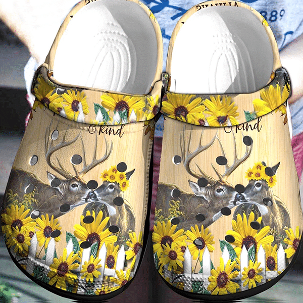 Deer Couple Personalized Clog, Custom Name, Text, Color, Number Fashion Style For Women, Men, Kid, Print 3D