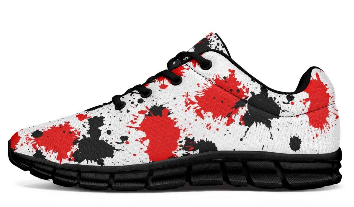 The Red Splat Design Breathable Sneakers Custom Shoes