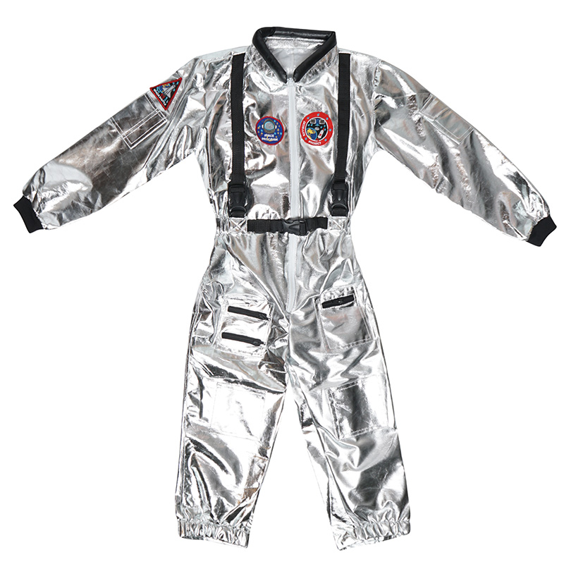 SNAILIFY Silver Spaceman Jumpsuit Boys Astronaut Costume For Kids Halloween Cosplay Children Pilot Carnival Party Fancy Dress alx