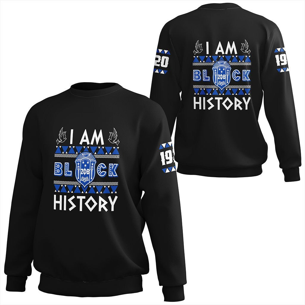 Sorority Sweatshirt – I Am Black History Zeta Phi Beta Sweatshirt