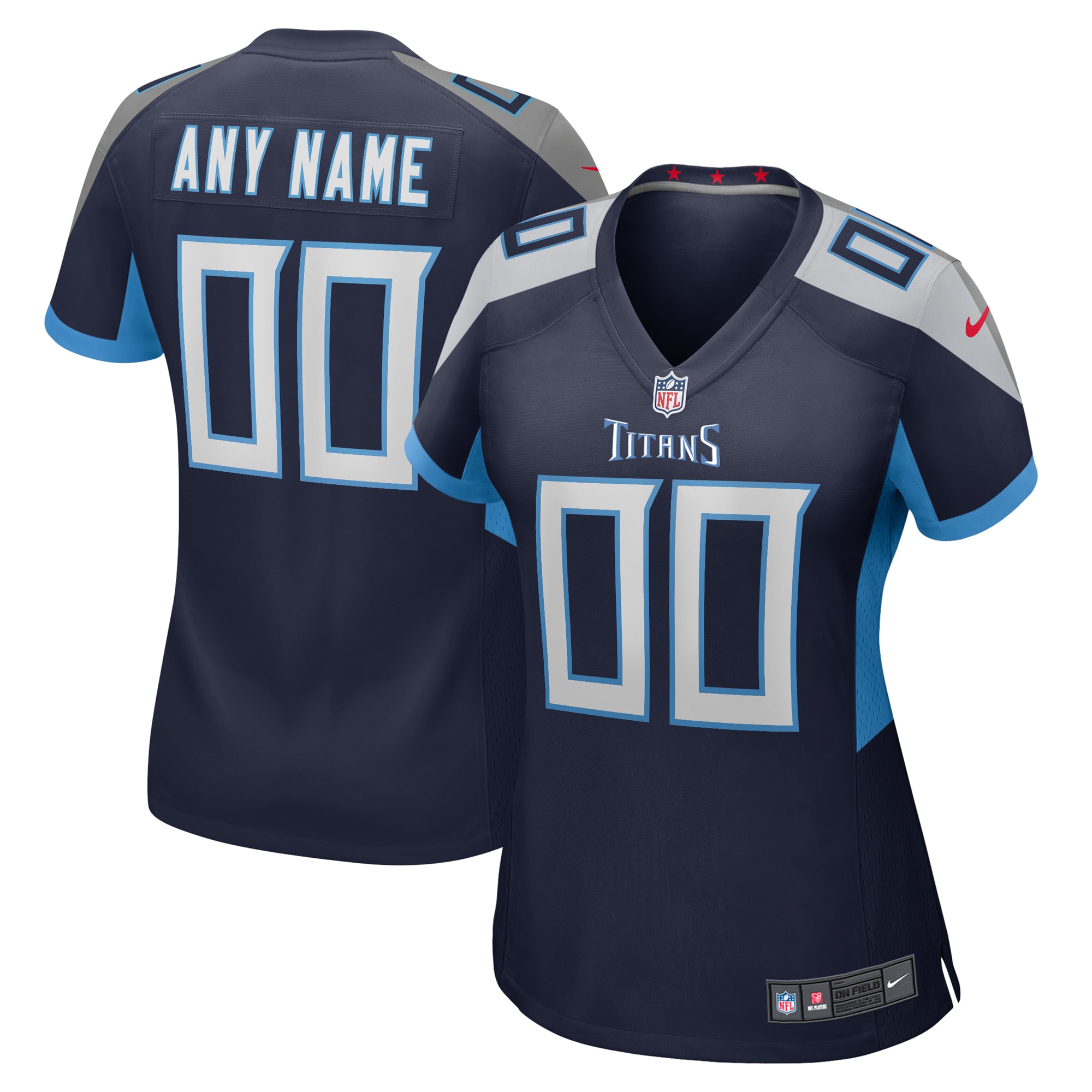 Tennessee Titans Women's Custom Game Jersey – Navy