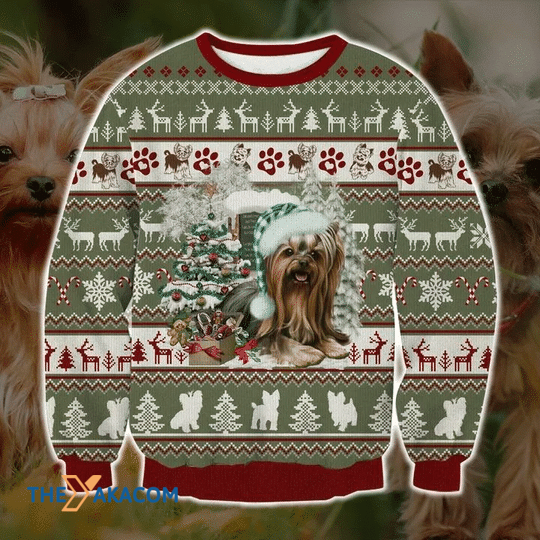 Merry Xmas Yorkie Love Christmas Gift For Christmas Party Ugly Christmas Sweater