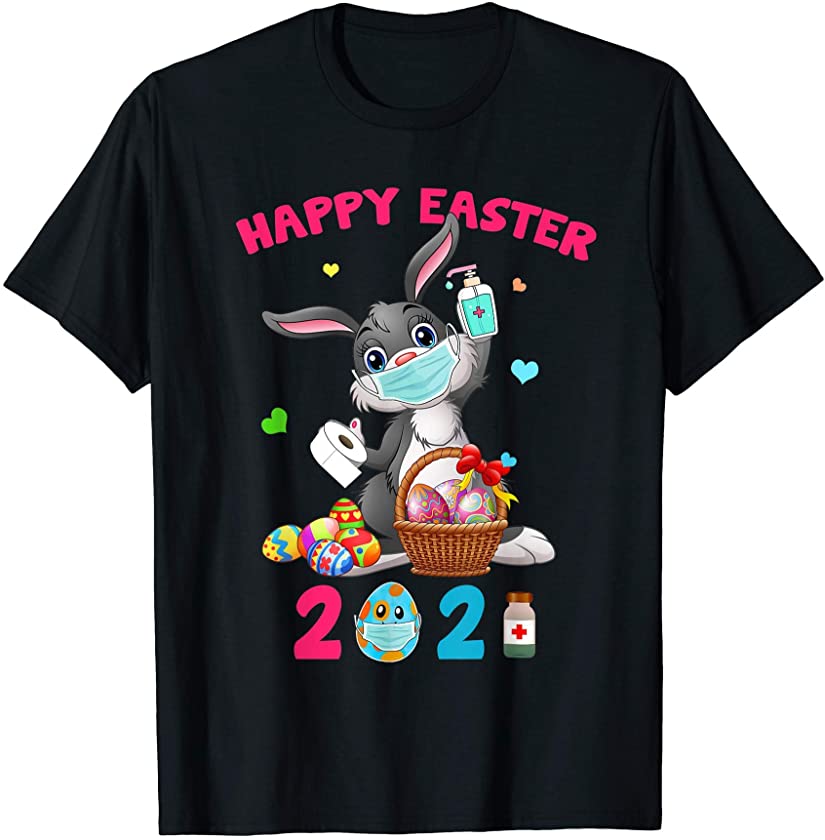 Cute Rabbit Happy Easter Day Funny Boys Girls Kids Dab T-Shirt