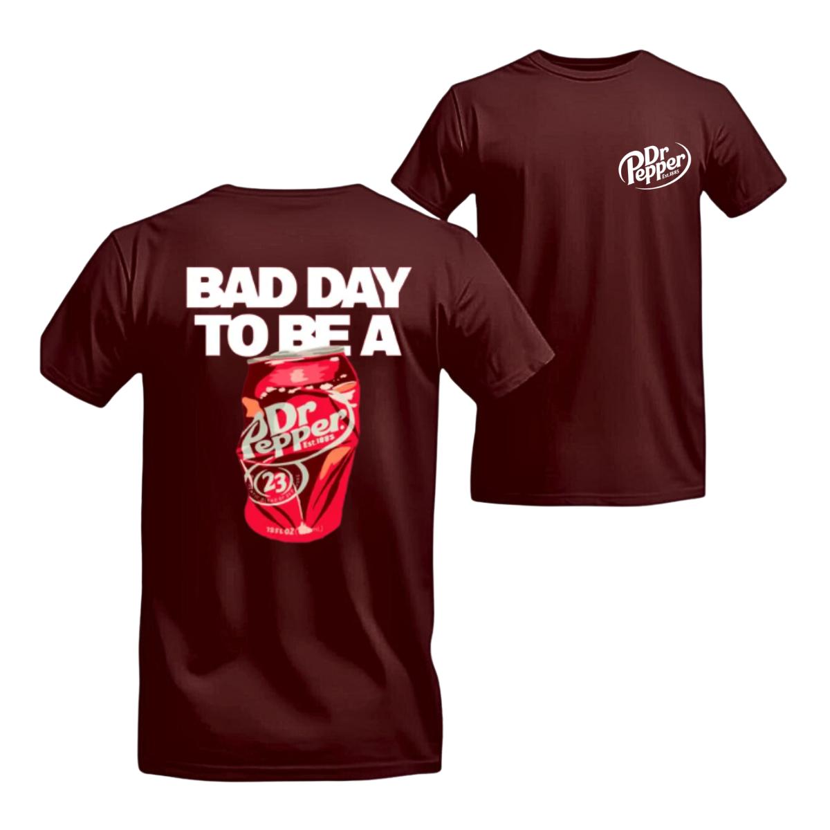 Dr Pepper Shirt, Bad Day To Be A Dr Pepper Tee, Funny Soda T-Shirt, Crushed Can Graphic Shirt, men gifts, comfort color, Crew Neck, Unisex, Short Sleeve – Menswear, Top, Streetwear