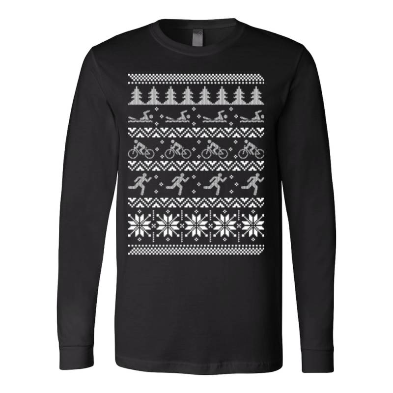 Tri triathlon ugly christmas sweater xmas