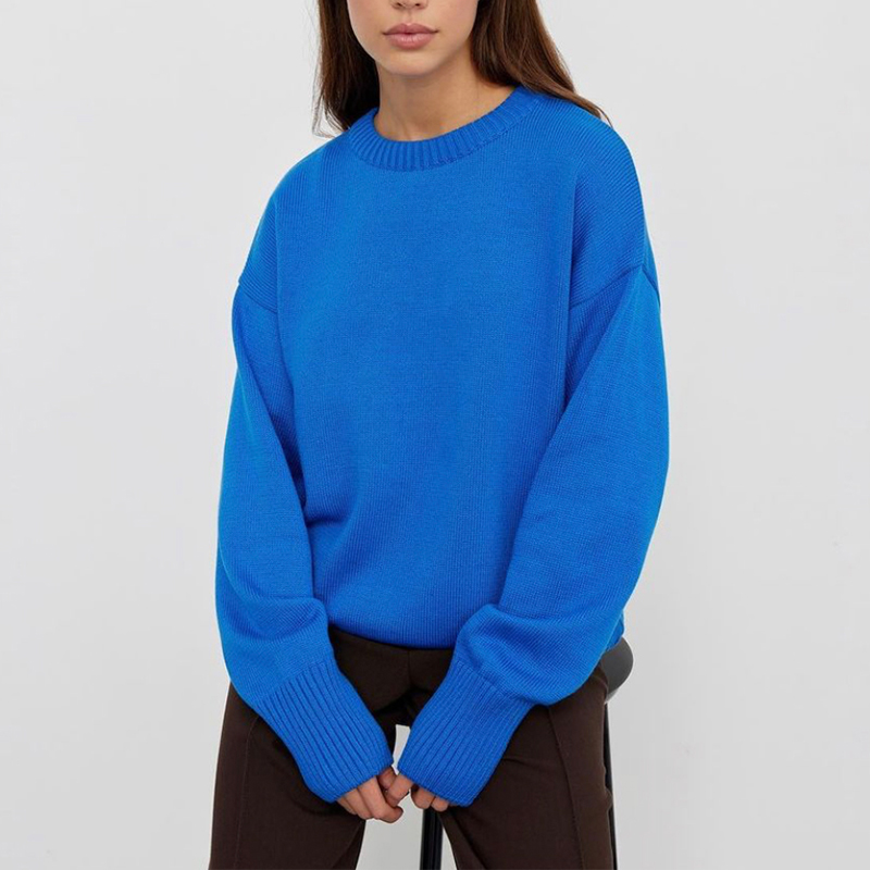 WYWM Cashmere Elegant Women Sweater Oversized Knitted Basic Pullovers O Neck Loose Soft Female Knitwear Jumper alx