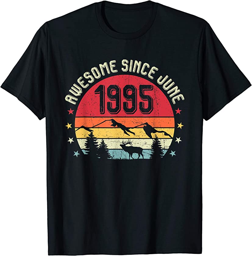 Awesome Since June 1995 Birthday Shirt Vintage T-Shirt