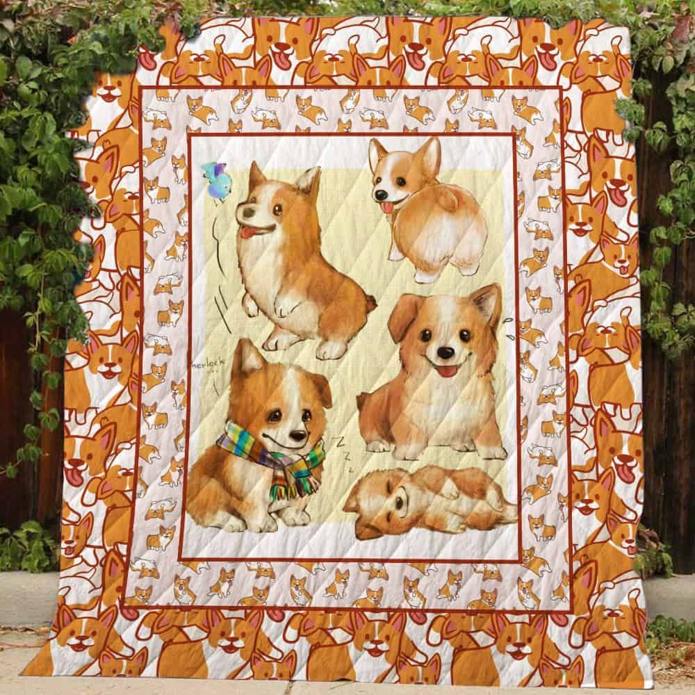 Corgi 3D Customized Quilt TUH86074 PLEN2407