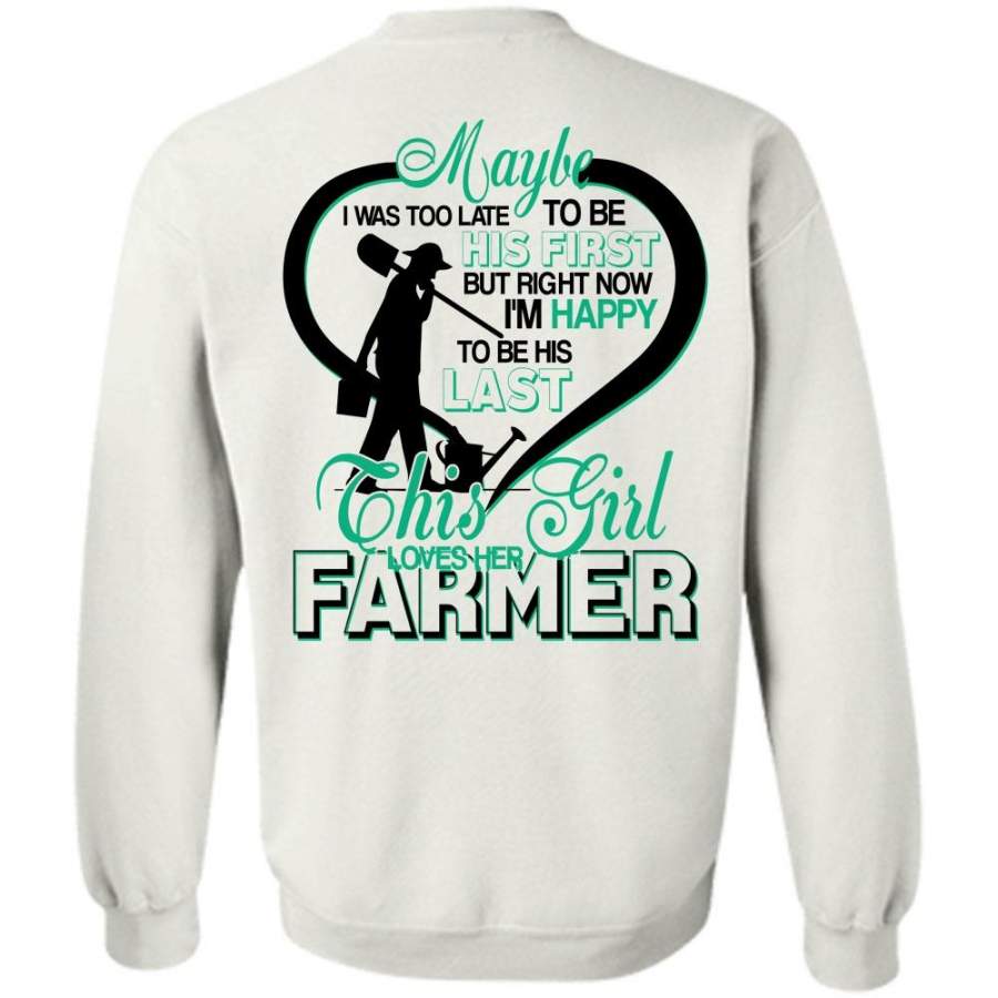 I Love Farming T Shirt, This Girl Loves Her Farmer Sweatshirt