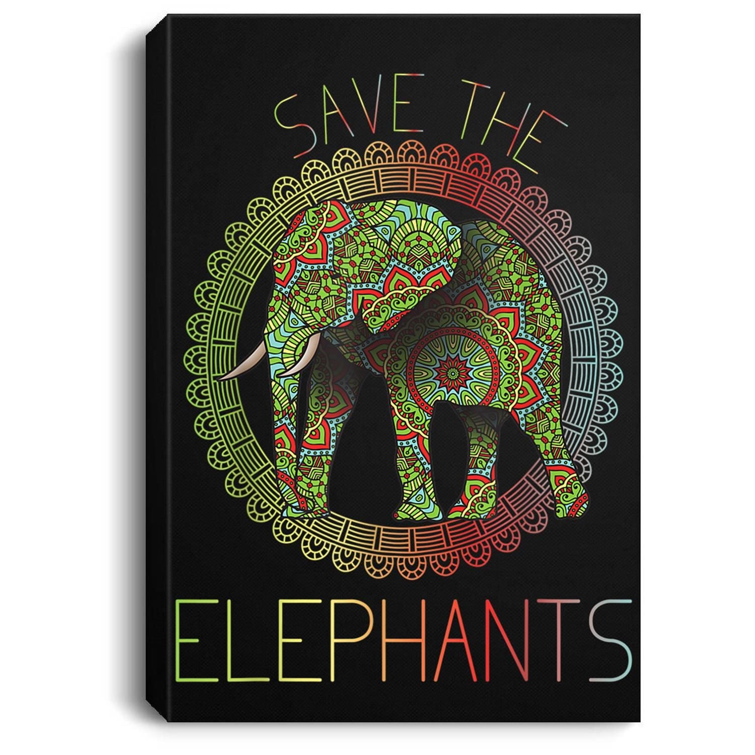 Save The Elephants Animal Right Activist Portrait Canvas