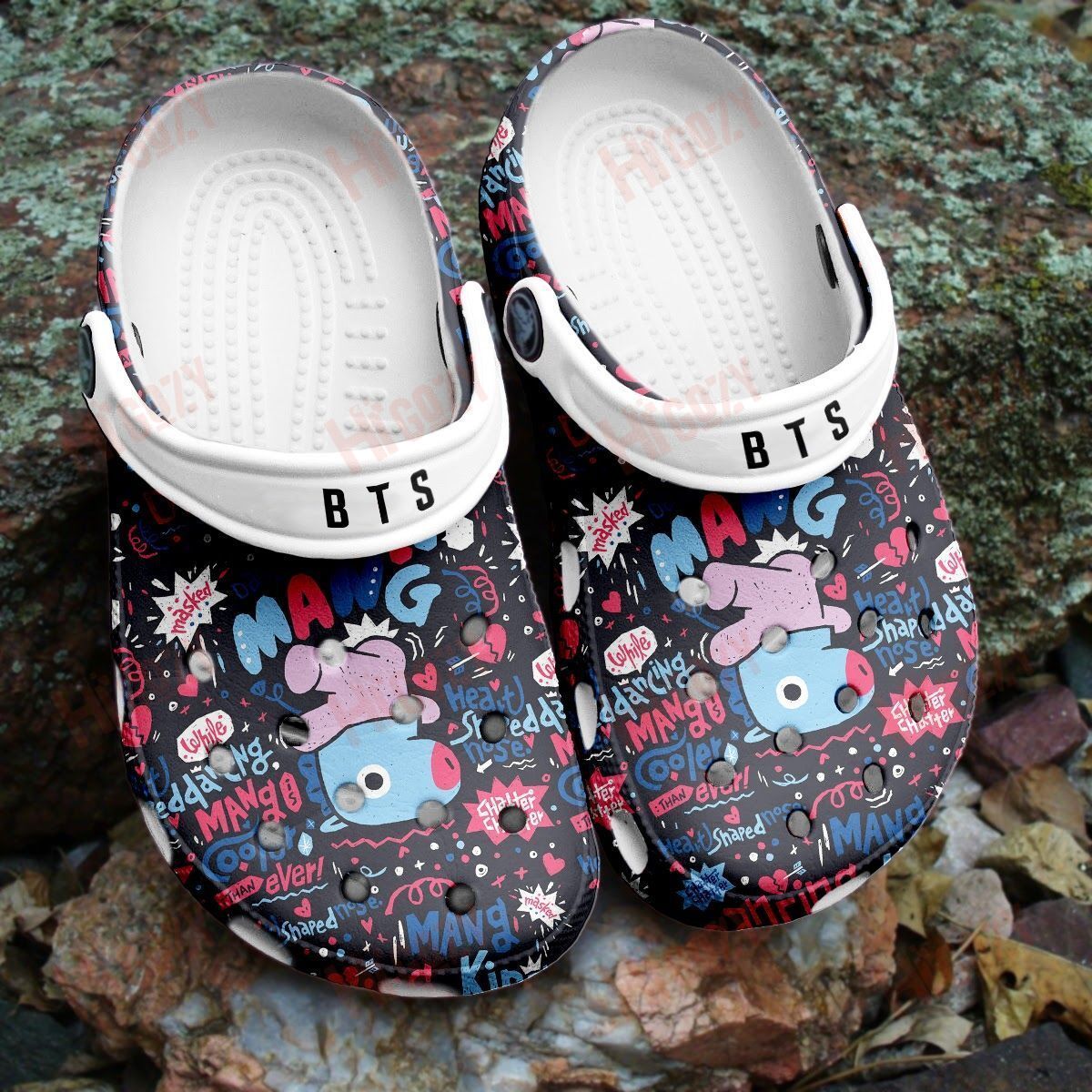 Bts Bt21 Crocs, Bts Black Crocs, Crocs Idol Bts, Bts Army Crocband Clog