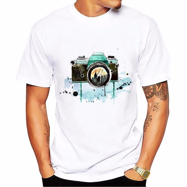 Camera Painting Print T-Shirt