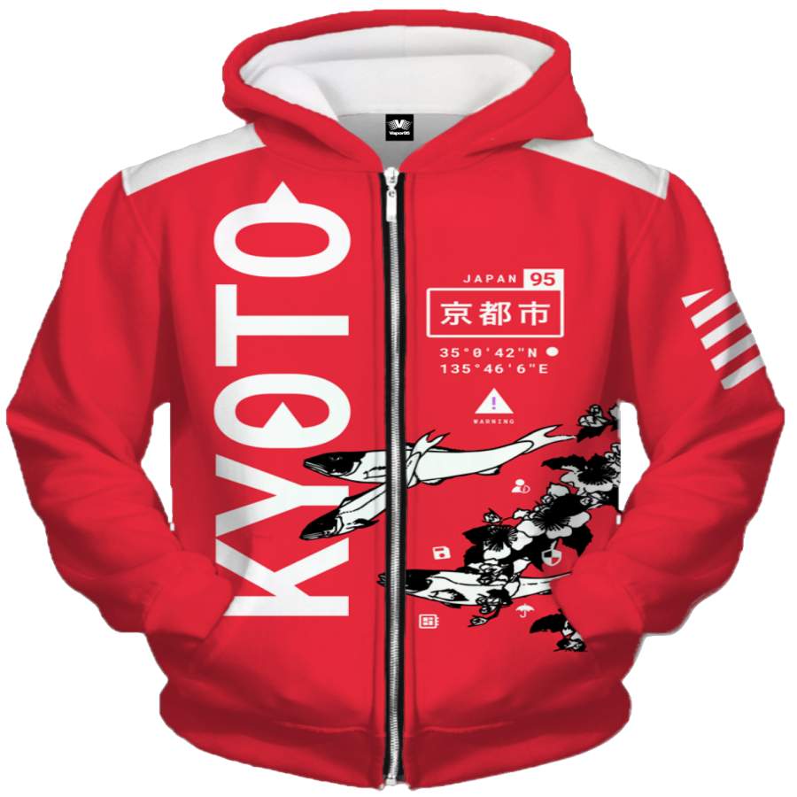 Kyoto Koi Zip Up Hoodie