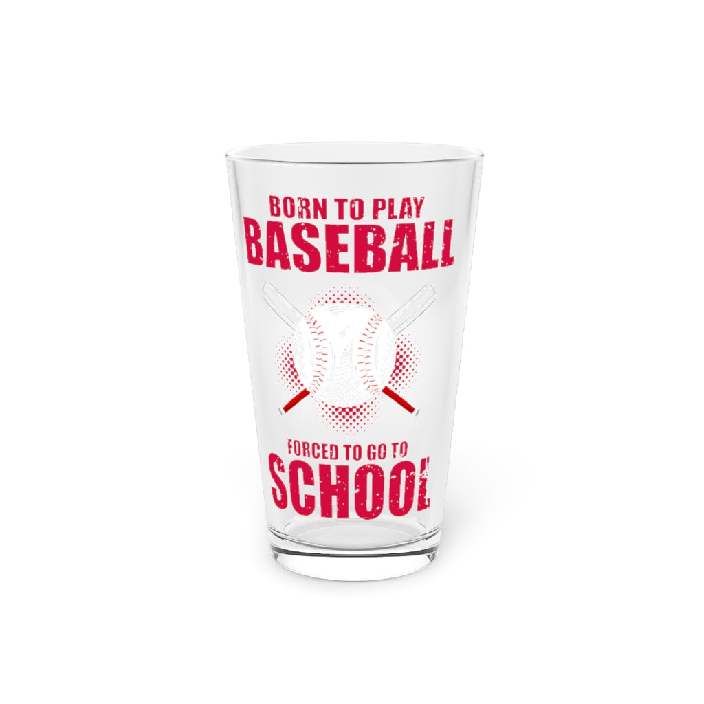 Beer Glass Pint 16Oz Humorous Baseball Player Softball Gameday Enthusiasts Pun Hilarious Catcher