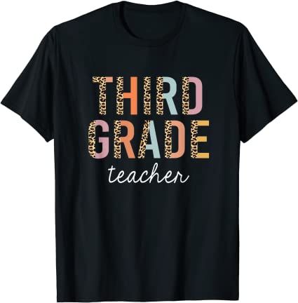 Back To School 2021 – Leopard Third Grade Teacher 3Rd Grade Back To School Shirt Youth Shirt