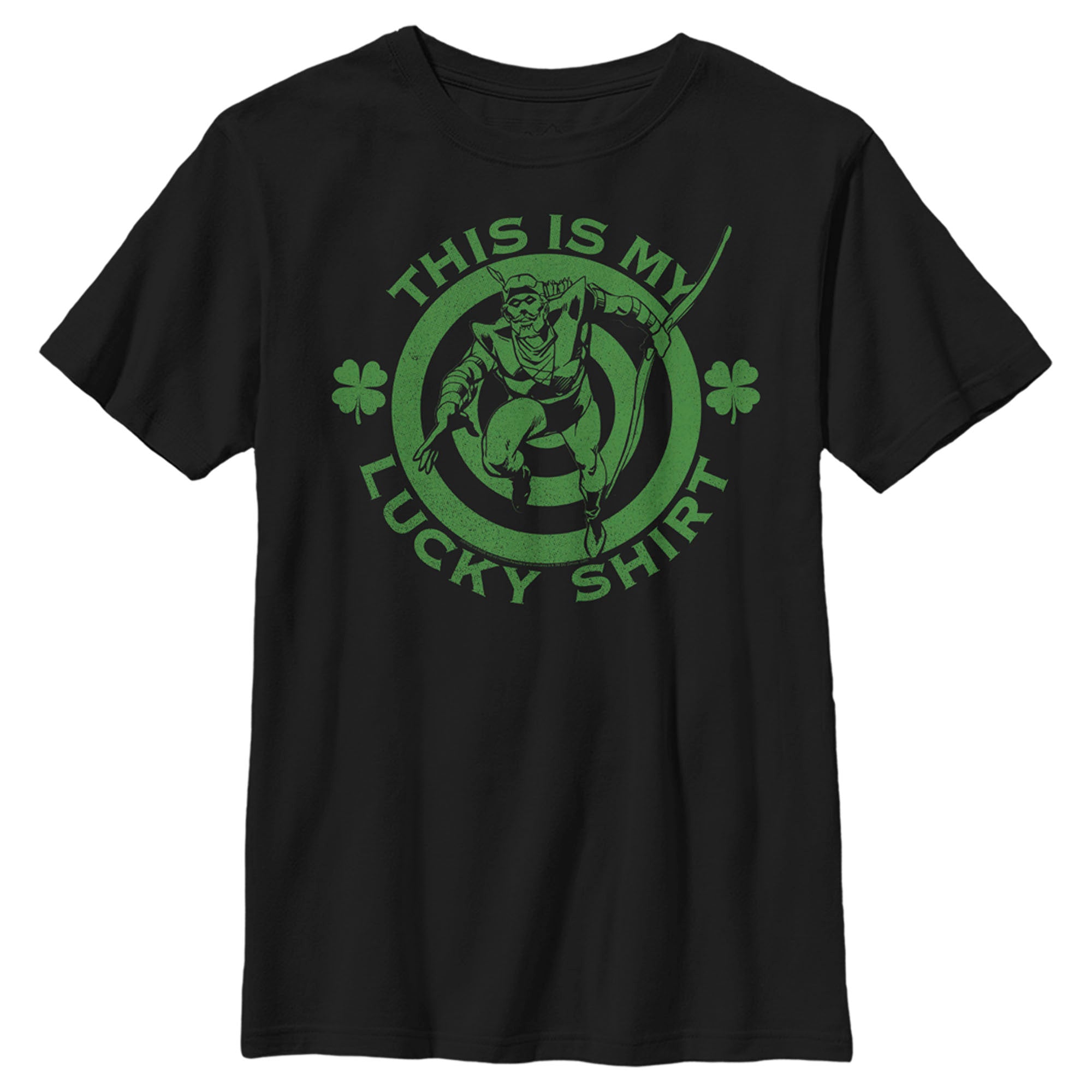 Boy’S Justice League St. Patrick’S Day Green Arrow This Is My Lucky Shirt T-Shirt