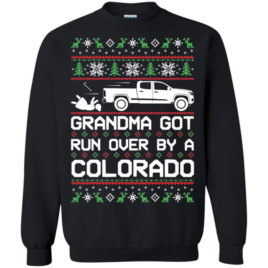 Chevy Colorado Ugly Christmas Grandma Got Run Over Crewneck Sweatshirt