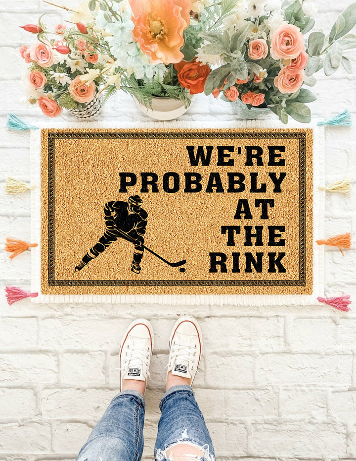 Waybackapparel We Are Probably At The Rink Hockey 3D Doormat