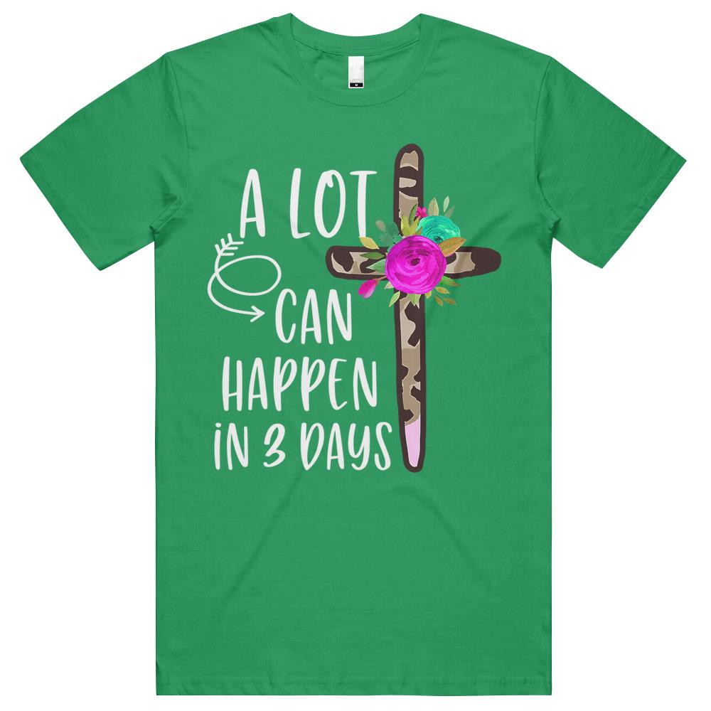 A Lot Can Happen In 3 Days Easter Christian Leopard Floral T Shirts