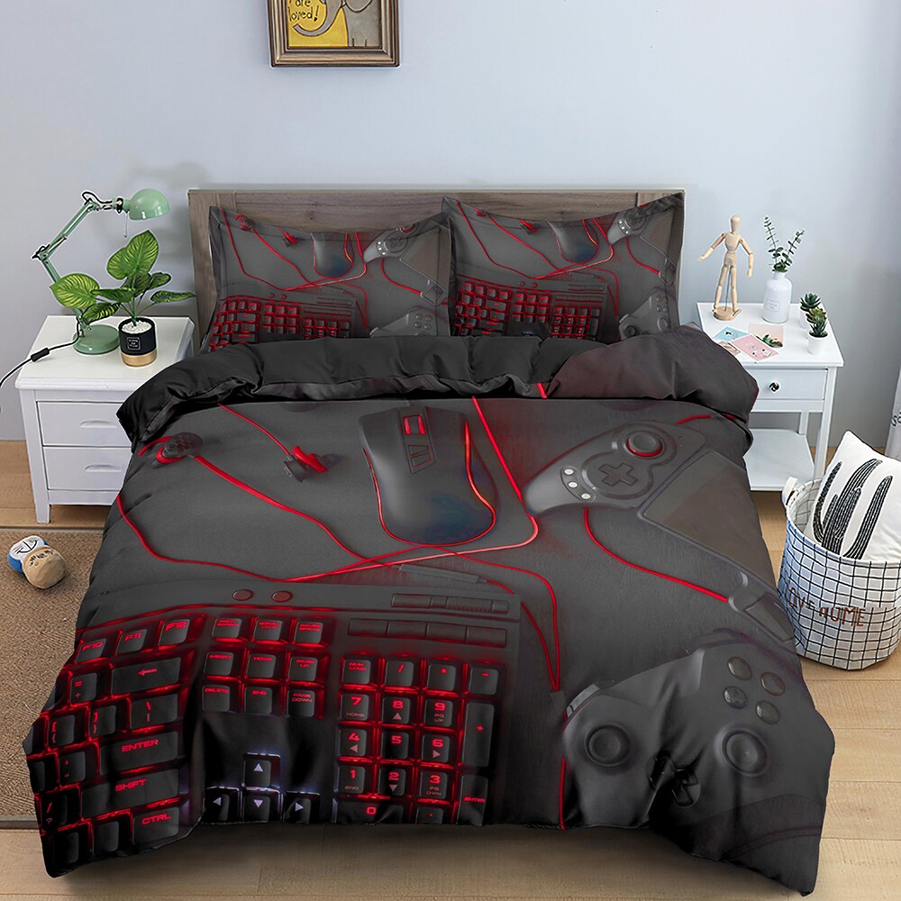 3D Digital Gamer Printing Bedding Set 1Duvet Cover With 1/2 Pillowcases Us/Eu/Au Size Twin Double Full Queen King Home Decor