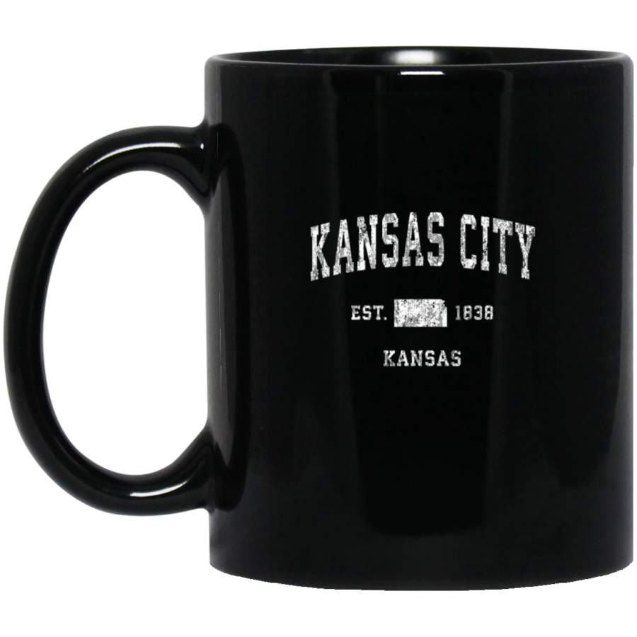 Kansas City Kansas KS Vintage Athletic Sports Design Mug