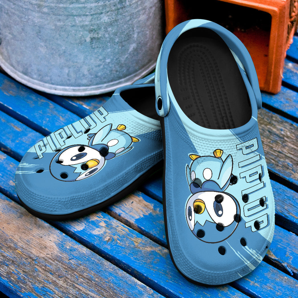 Piplup Water Type Pokemon Cute Crocss Classic Clogs Shoes In Blue For Men Women Kids