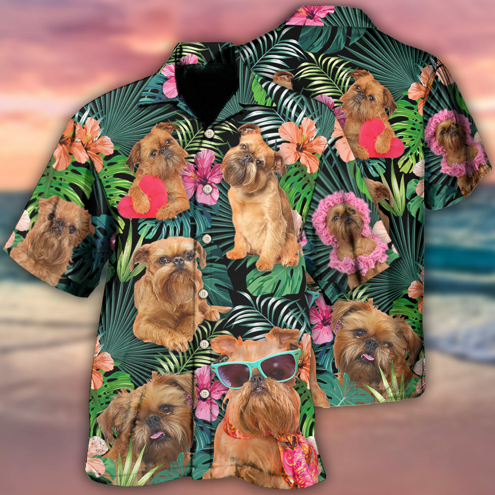 Griffon Brussels Tropical Style Dog Lover Hawaii Shirt Ha32929