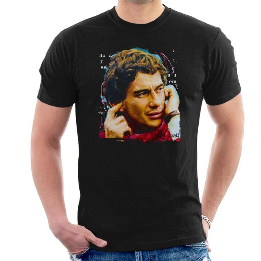 Original Portrait Of Ayrton Senna McLaren 1991 Men’s T-Shirt