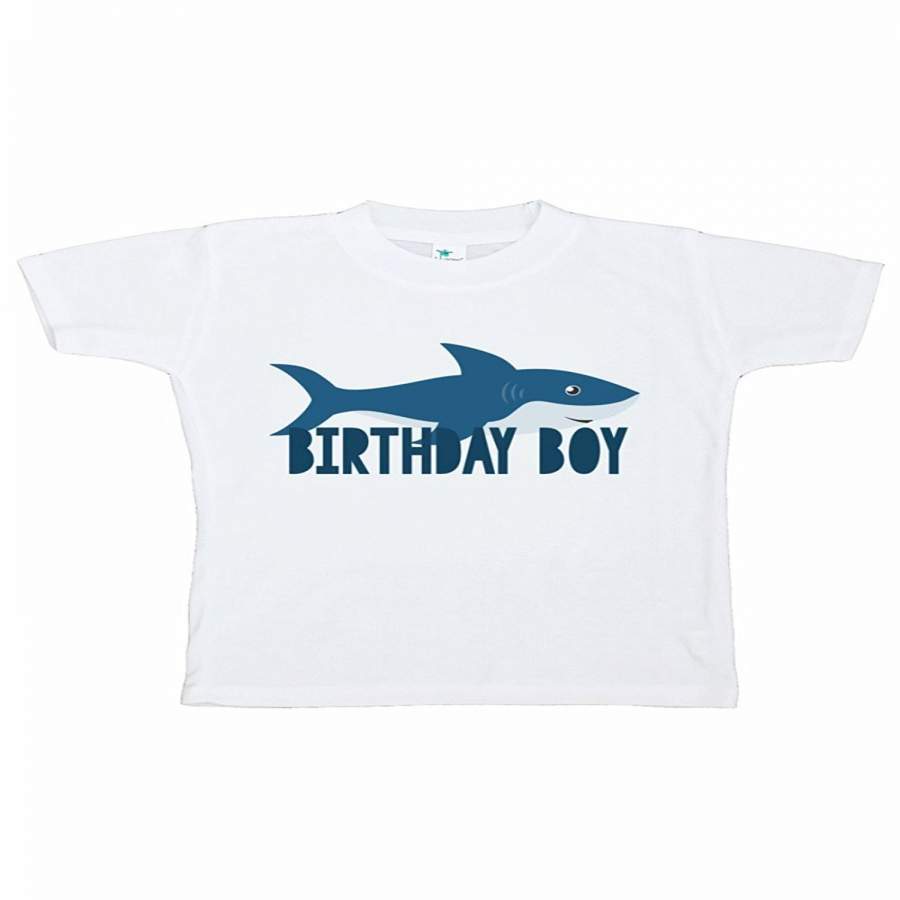 7 ate 9 Apparel Boy’s Shark Birthday T-shirt